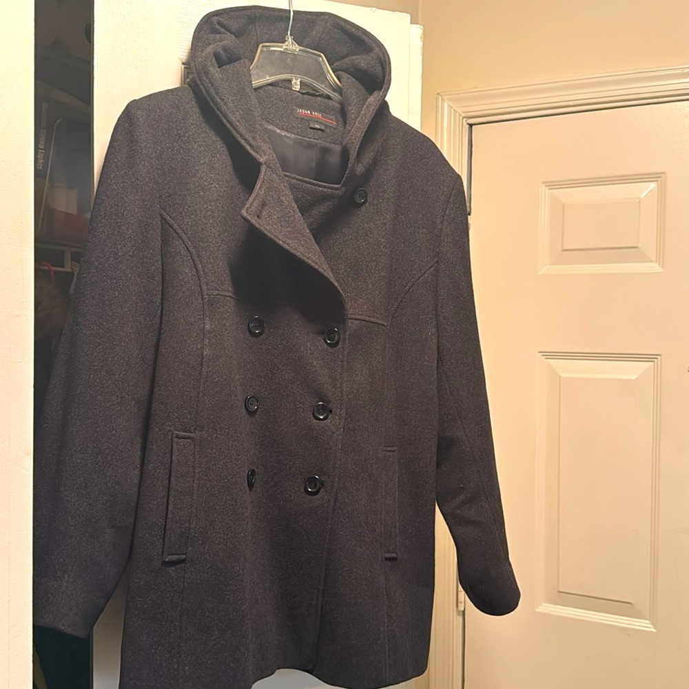 Hooded Peacoat size XL